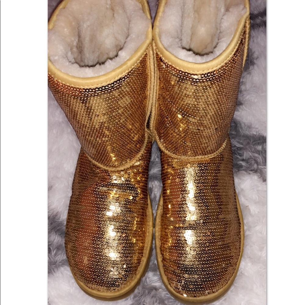 Gold Sequence UGG boots
